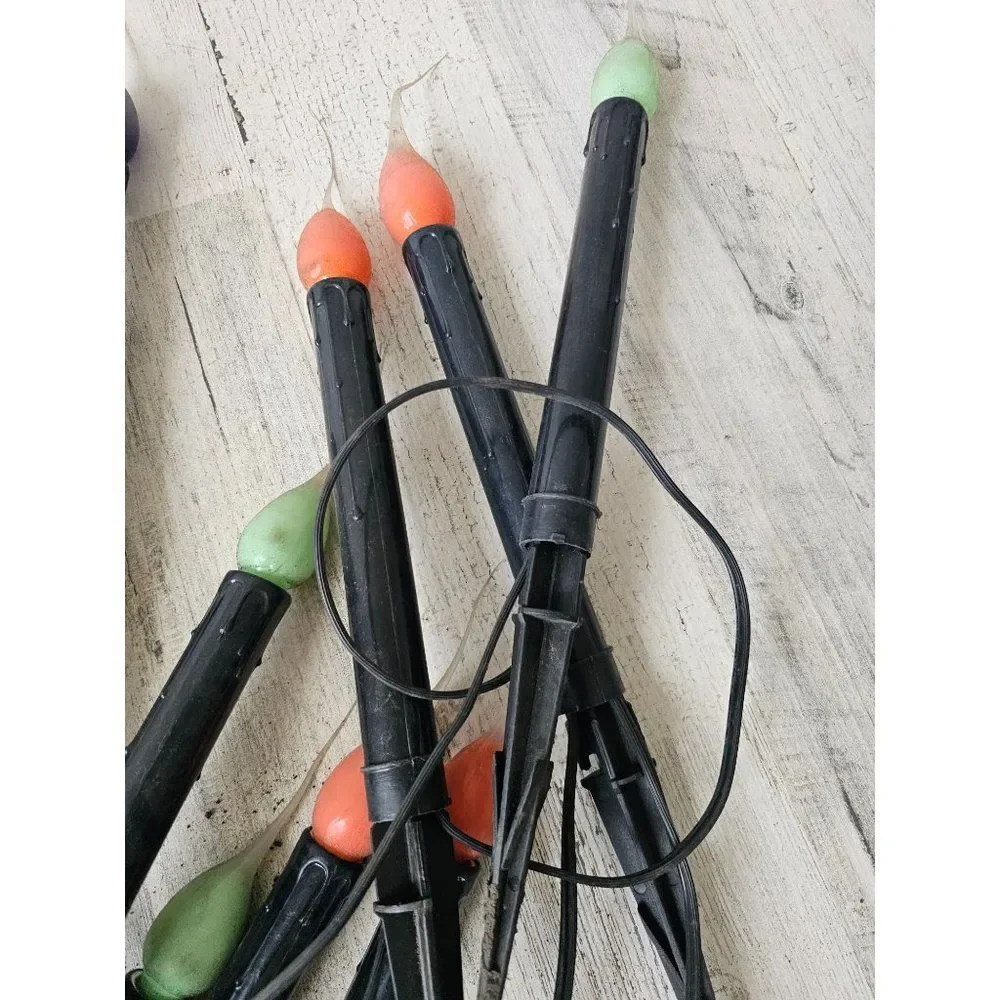 Vintage candle stake Halloween‎ light up pathway set vintage